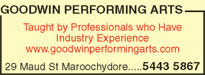 Goodwin Performing Arts - Education QLD 5