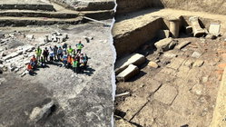 Construction workers clearing old bombs unexpectedly find 'important' ancient sanctuary Education QLD